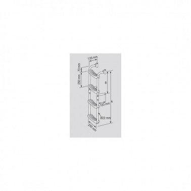Stainless Steel Folding Ladder 90º