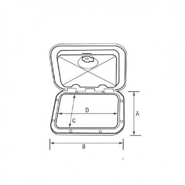Caja almacenamiento Top Line para barco 27x37,5cm blanco
