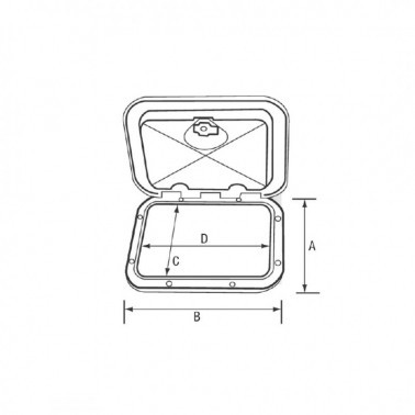 Caja de almacenamiento Top Line para barco 27 x 37,5 cm blanco con cajones