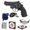 Gamo PR-725 Pellet Revolver + Aktentasche + Koffer + Schutzbrille + 10 CO2-Flaschen + 500 Pellets + Bullseye-Ziel + 100 Ziele